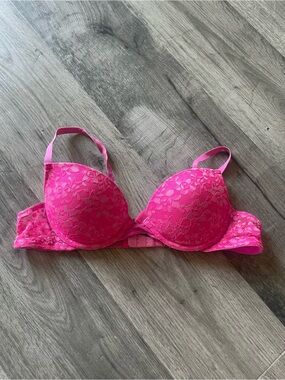 La SENZA Hot Pink Lace Push-Up Bra